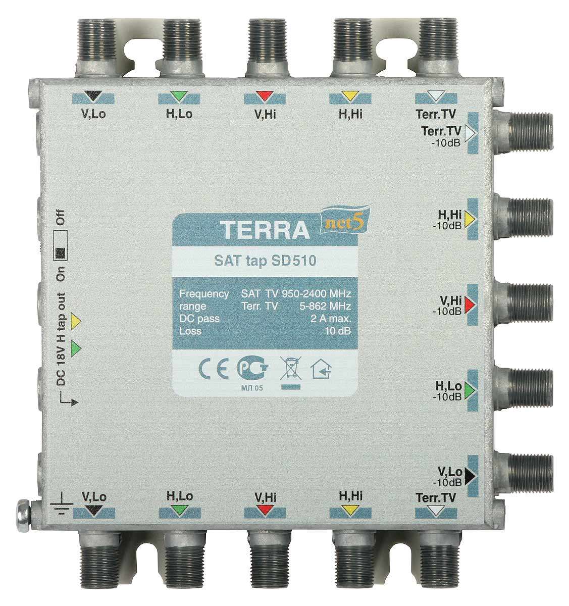 Terra SD510 - TV/Sat splitter SD-510 Terra class A /T2UK
