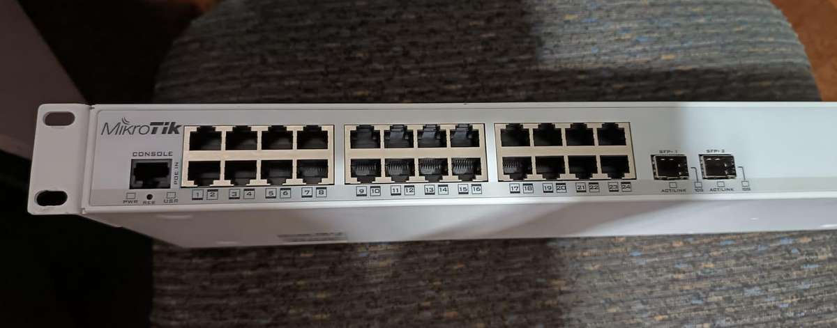 MikroTik Cloud Router Switch 24 Port Gigabit 2SFP+ | CRS326-24G-2S+RM