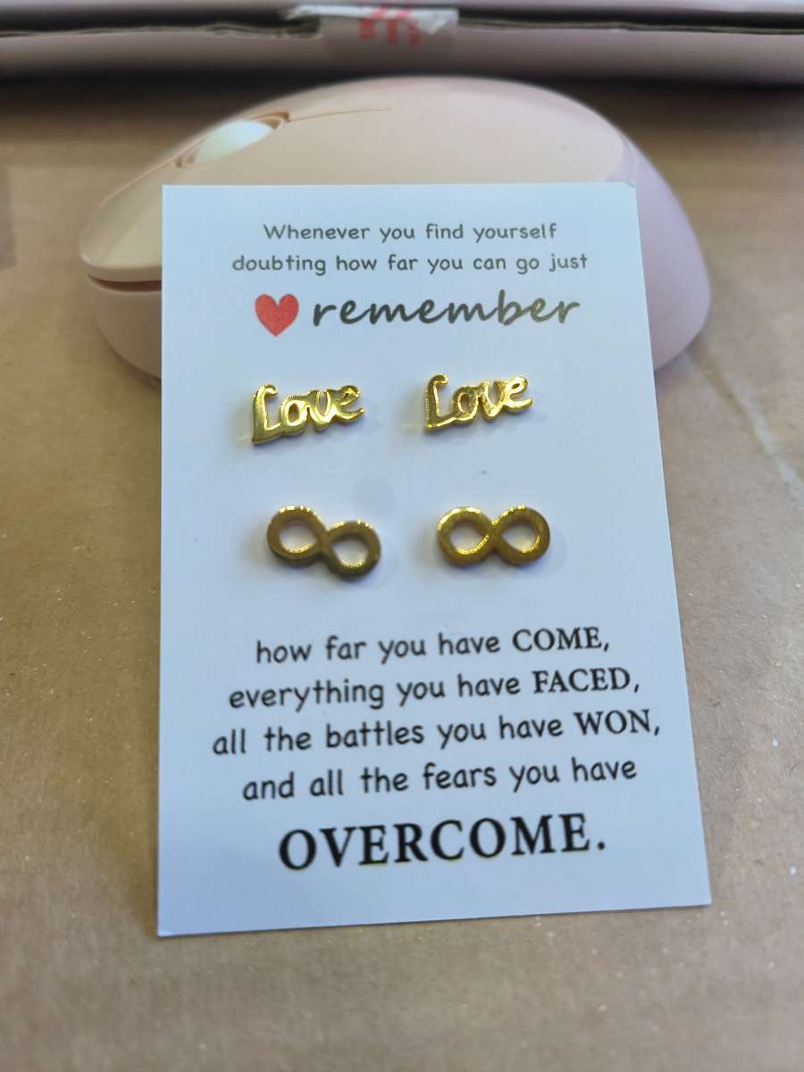 Set of 2 genuine stainless steel earrings - do not fade