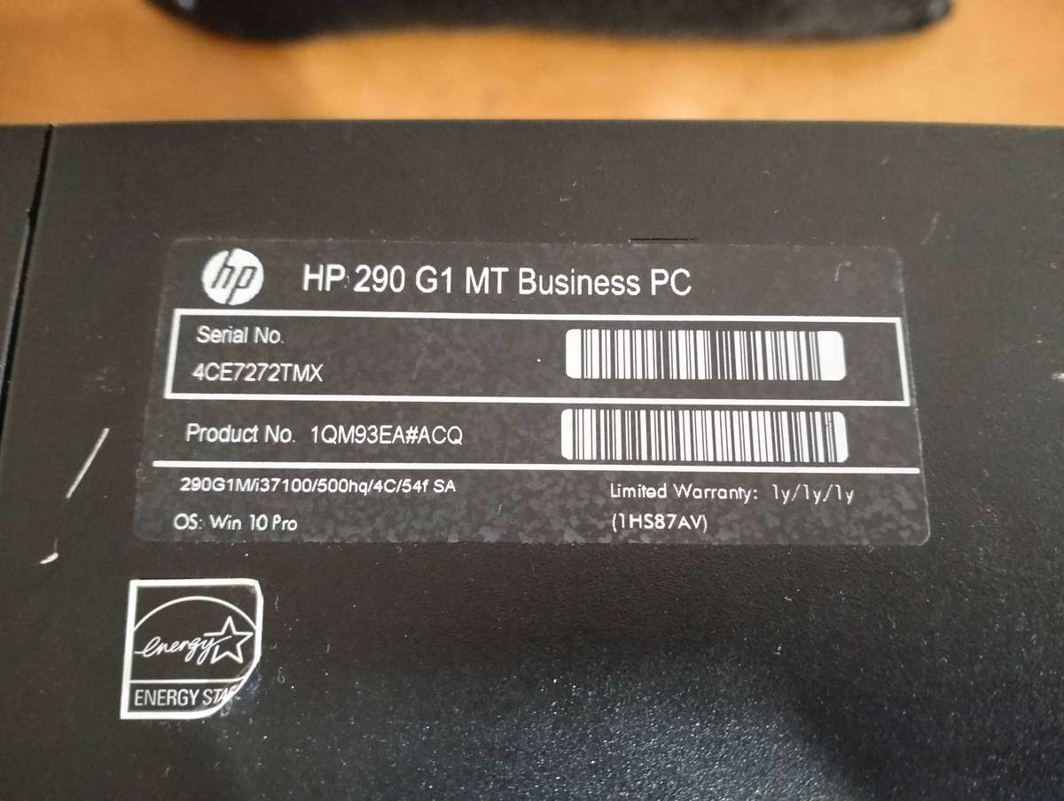 HP  290 G1 MT BUSINESS PC  BOX i3 7th generation