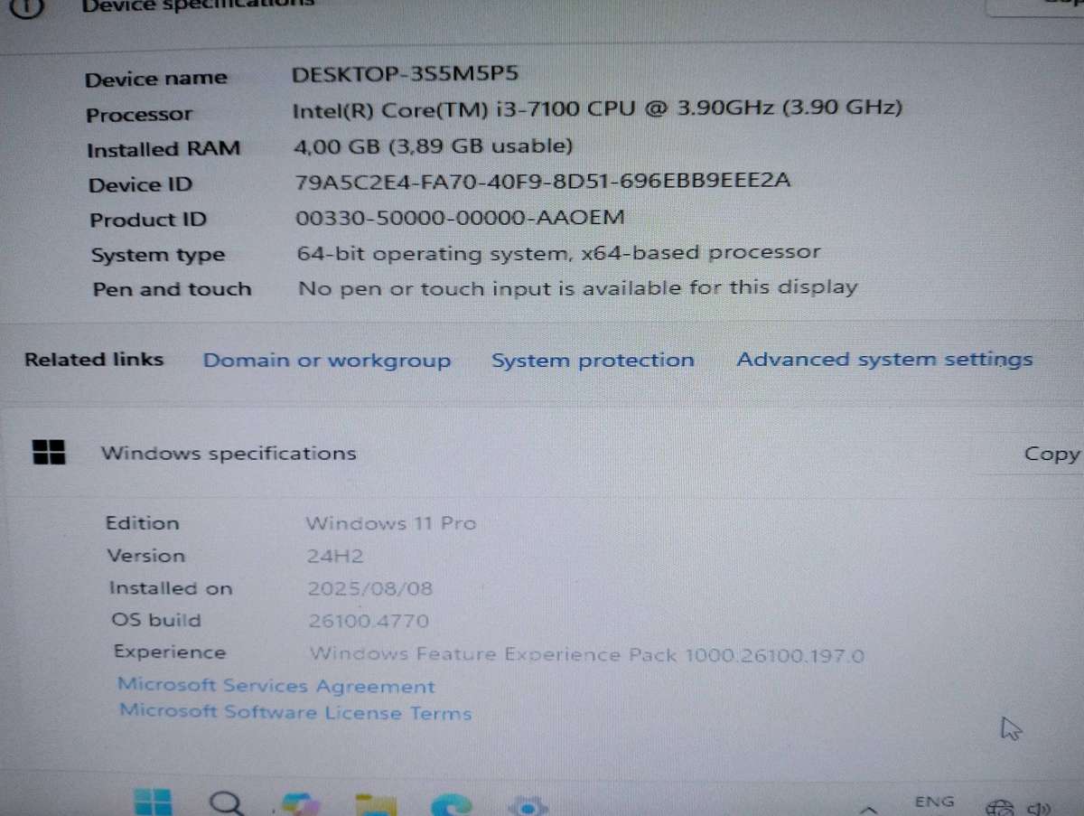 HP  290 G1 MT BUSINESS PC  BOX i3 7th generation