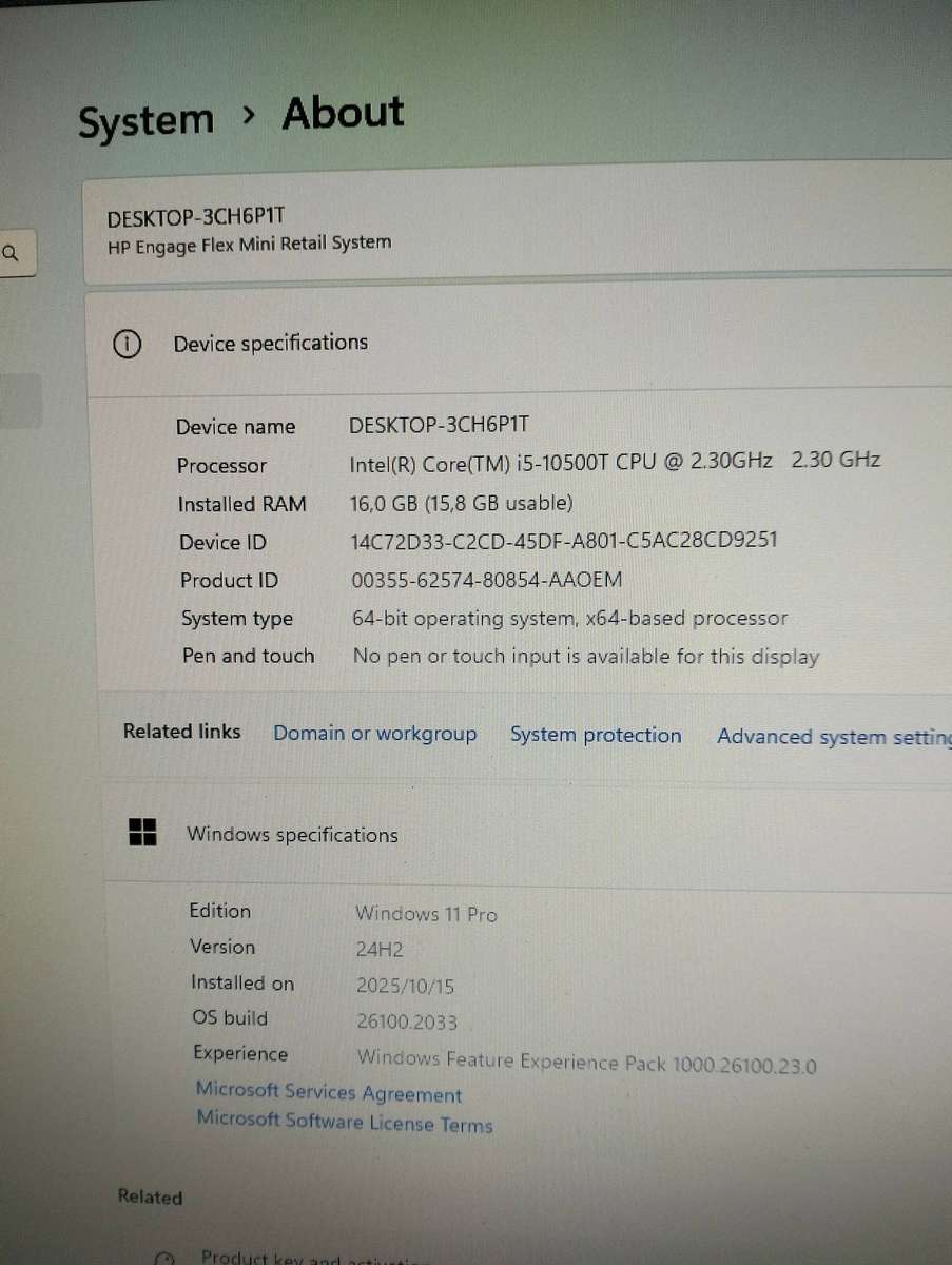 HP ENGAGE FLEX MINI RETAIL SYSTEM 10TH GEN