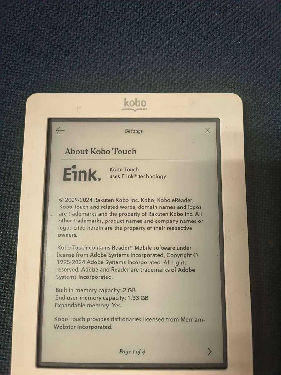 Kobo Touch N905 - EREADER