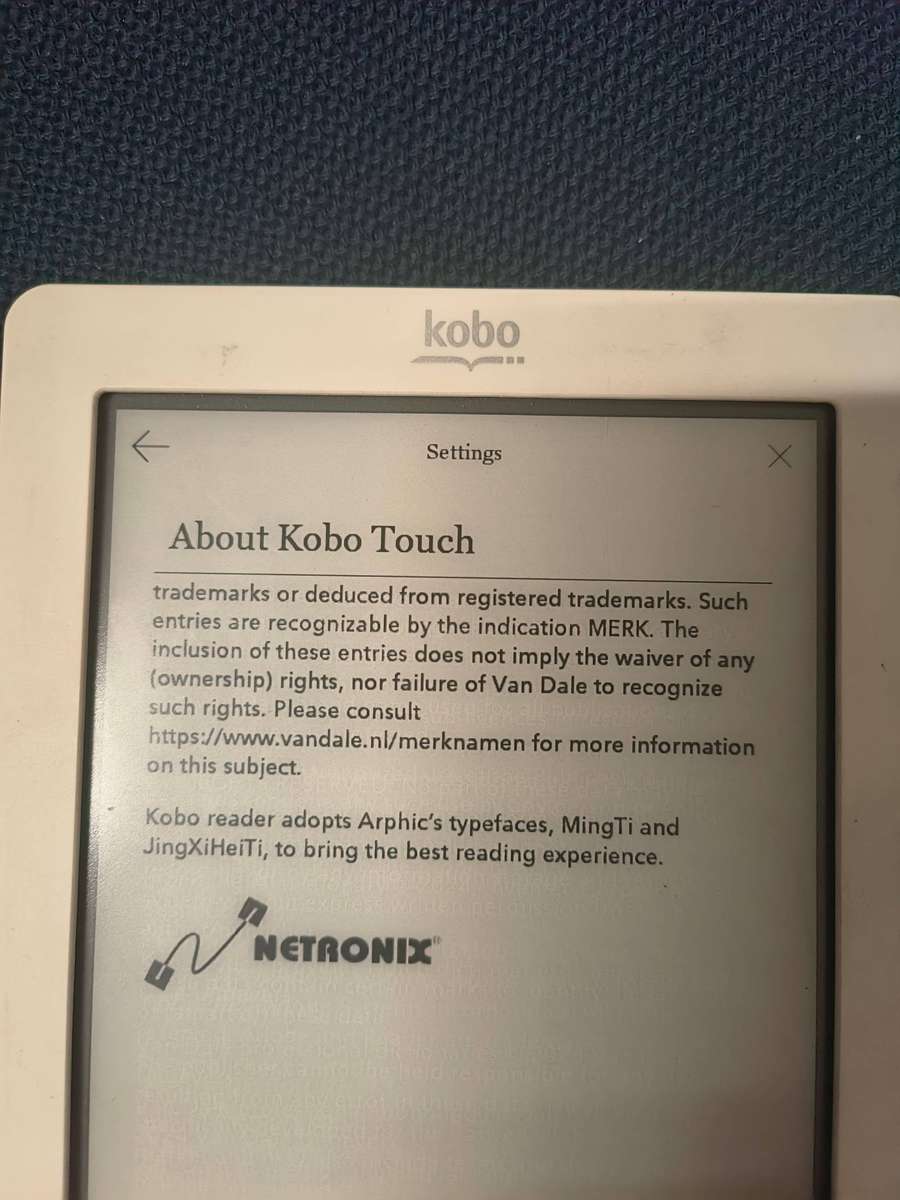 Kobo Touch N905 - EREADER