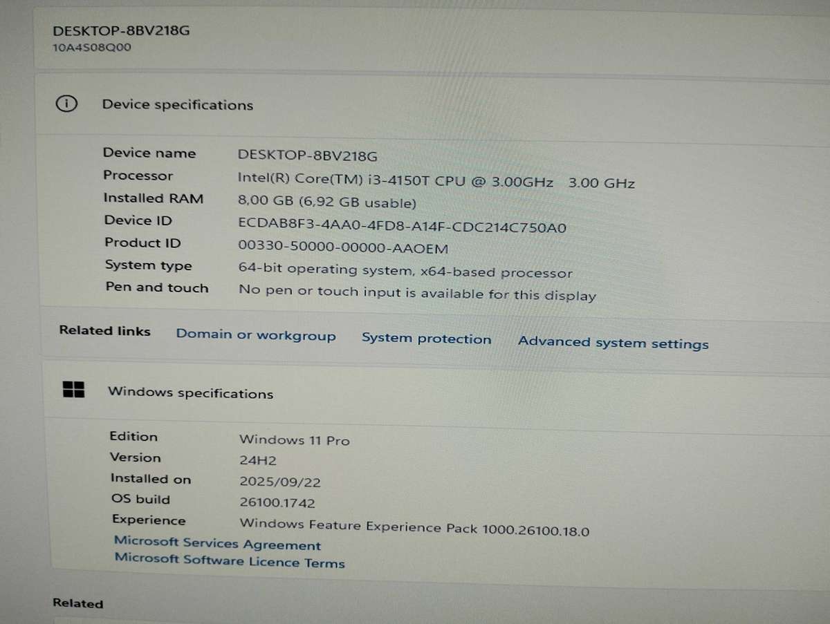 Lenovo ThinkCentre M93  i3 4th gen Ref 5