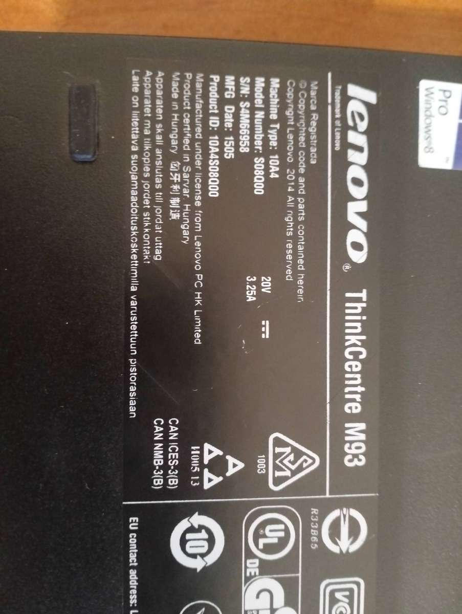 Lenovo ThinkCentre M93  i3 4th gen Ref 5
