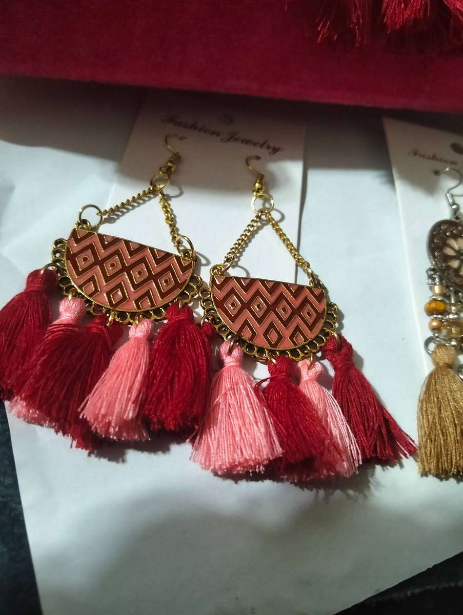 x3 Fashion Long Tassel Dangle Hook Earrings