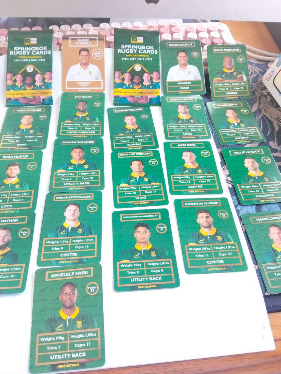 31 x Springbok Pick and Pay Rugby cards - Golden Card