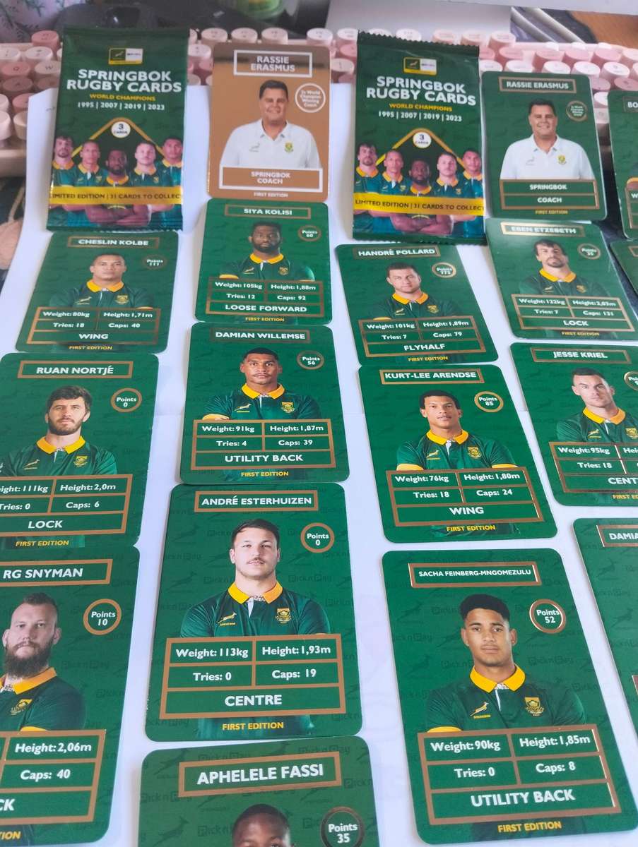 31 x Springbok Pick and Pay Rugby cards - Golden Card