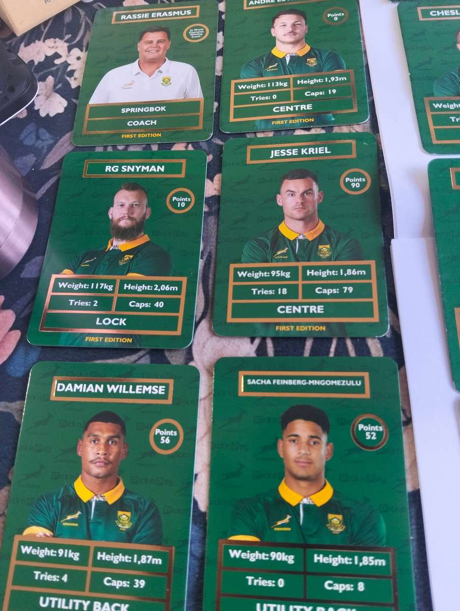 31 x Springbok Pick and Pay Rugby cards - Golden Card