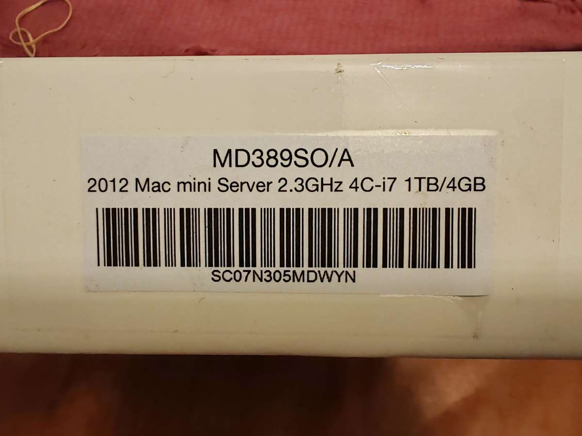 2012 Apple Mac Mini Server | Intel Quad Core i7, 8GB Ram, 1TB
