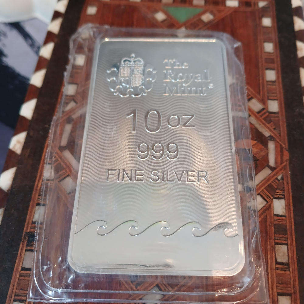 10 oz Britannia bar Silver