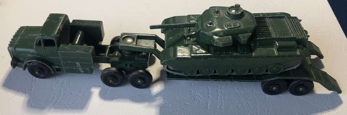 Lesney Centurion Tank, Thorneycroft ANTAR horse and Sankey 50 ton Tank Transporter