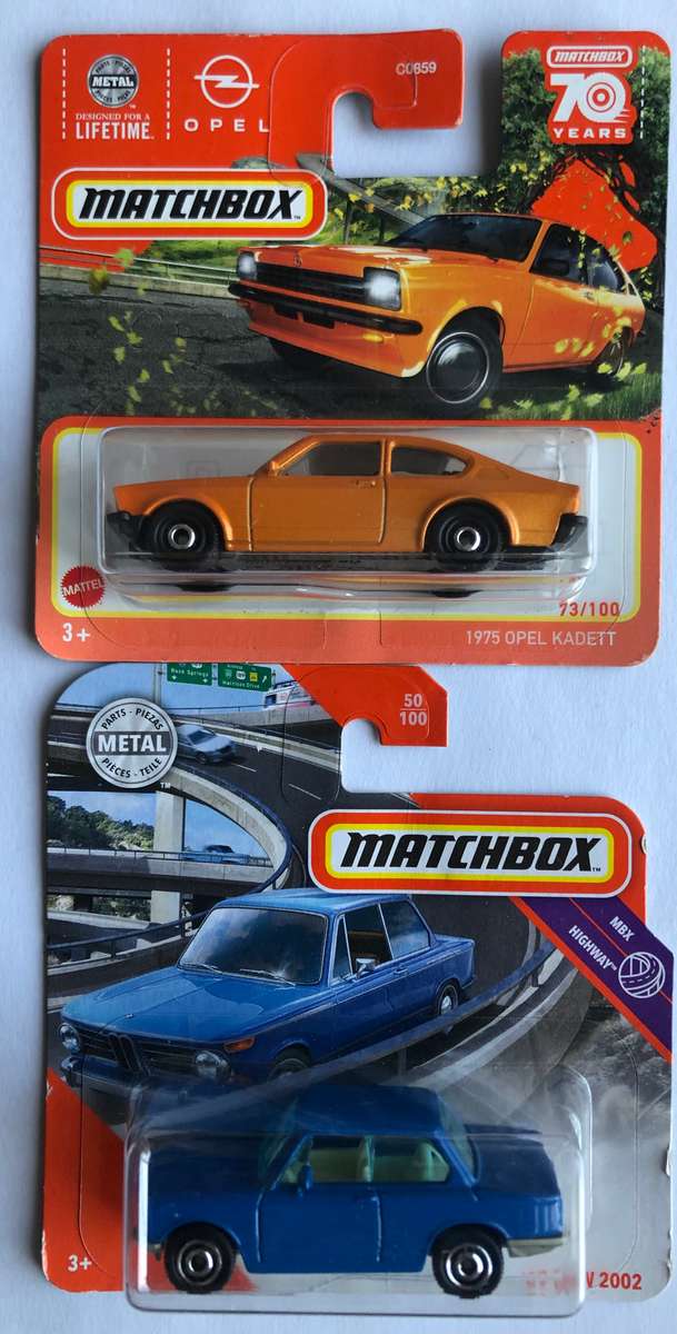 Matchbox x2 75 Opel Kadett, 69 BMW