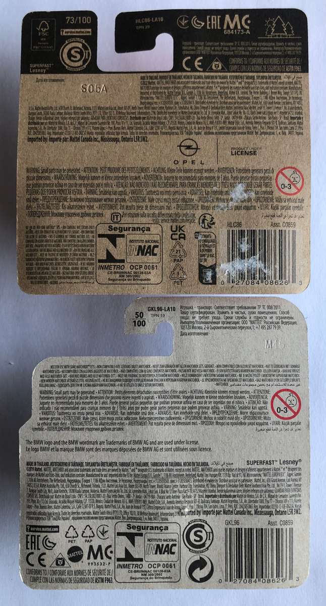 Matchbox x2 75 Opel Kadett, 69 BMW