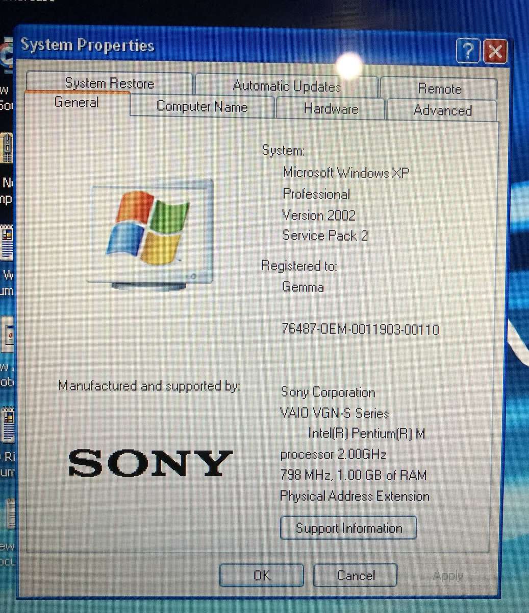 Sony Vaio VGN-S5XP/B