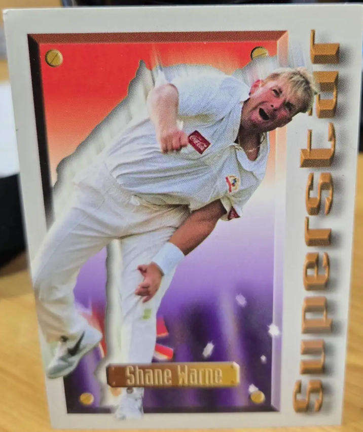 1997 SPORTS DECK CRICKET SUPERSTAR SHANE WARNE AUSTRALIA CARD 56