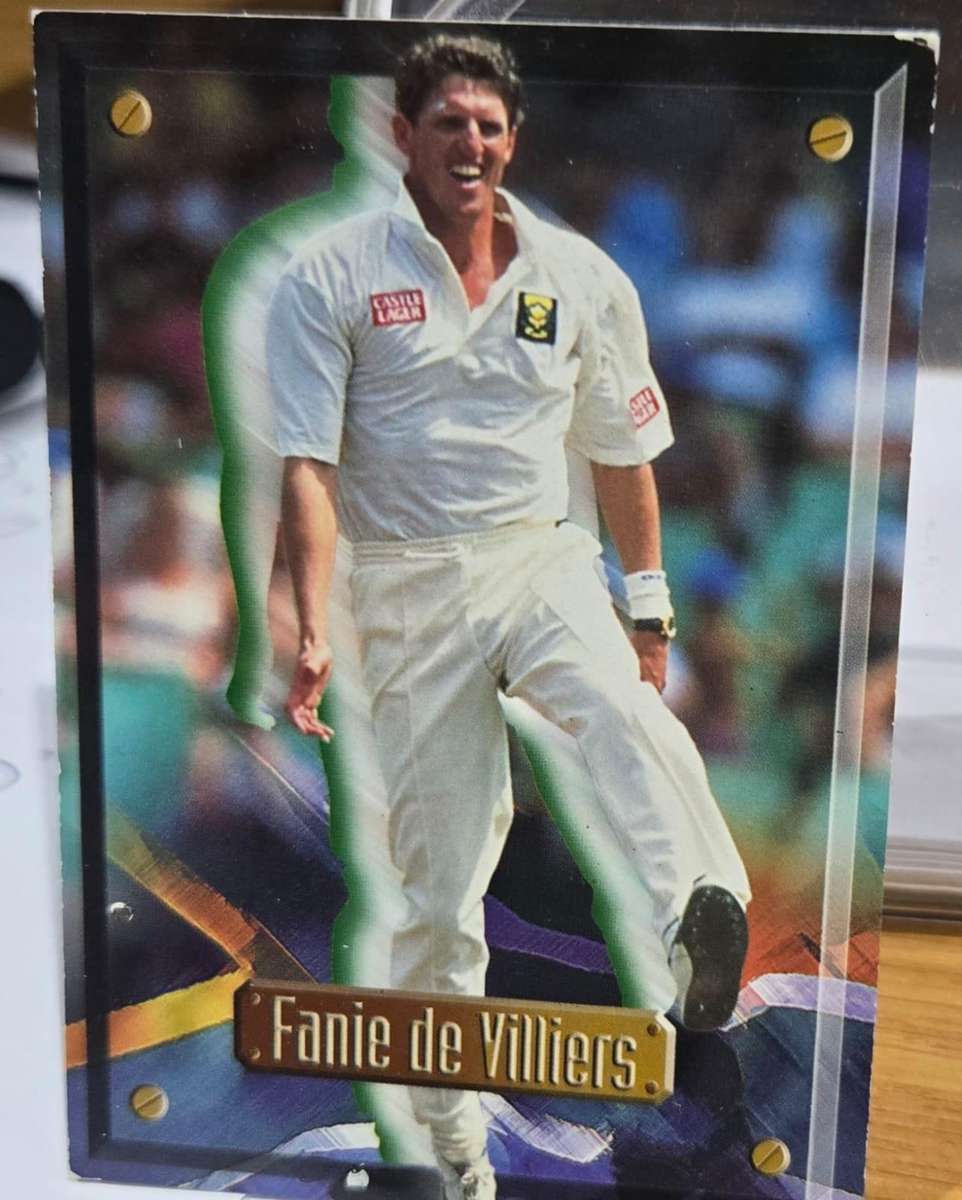 FANIE de VILLIERS (South Africa) 1997 South Africa SPORTS DECK CRICKET CARD #7