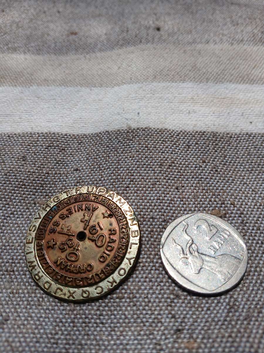 Rare 1935 Little Orphan Annie Secret Decoder Badge  Vintage Comic Collectible