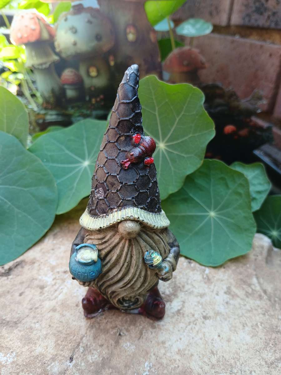 Bunny & Bee Gnome Garden Statue Set