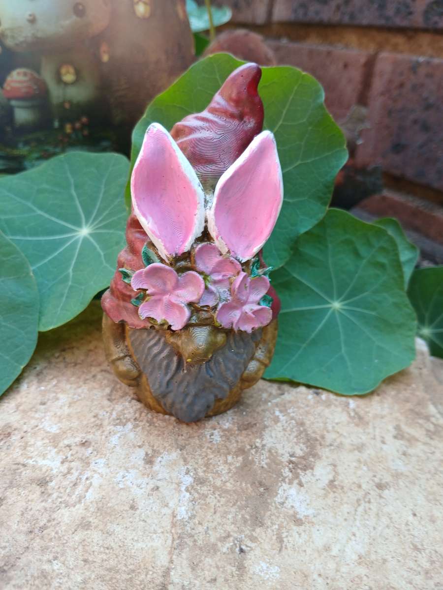 Bunny & Bee Gnome Garden Statue Set
