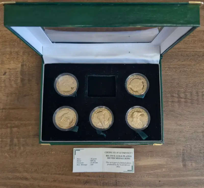 Big Five Silver Medallions (Gold - Plated)