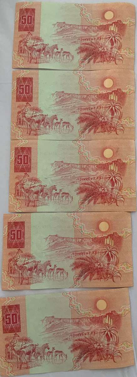 R 50 notes C Stals x 5