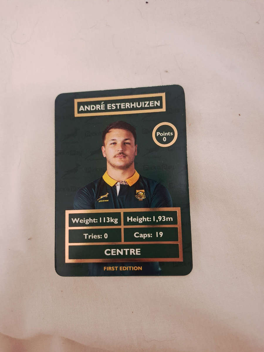Collectabok springbok 2025 rugby player cards - Esterhuizen