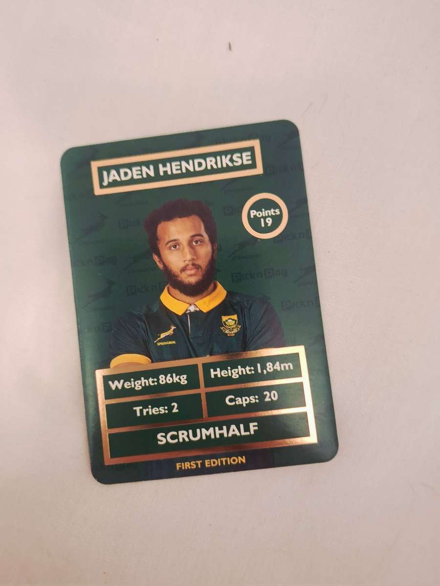 Collectabok springbok 2025 rugby player cards - Hendrikse
