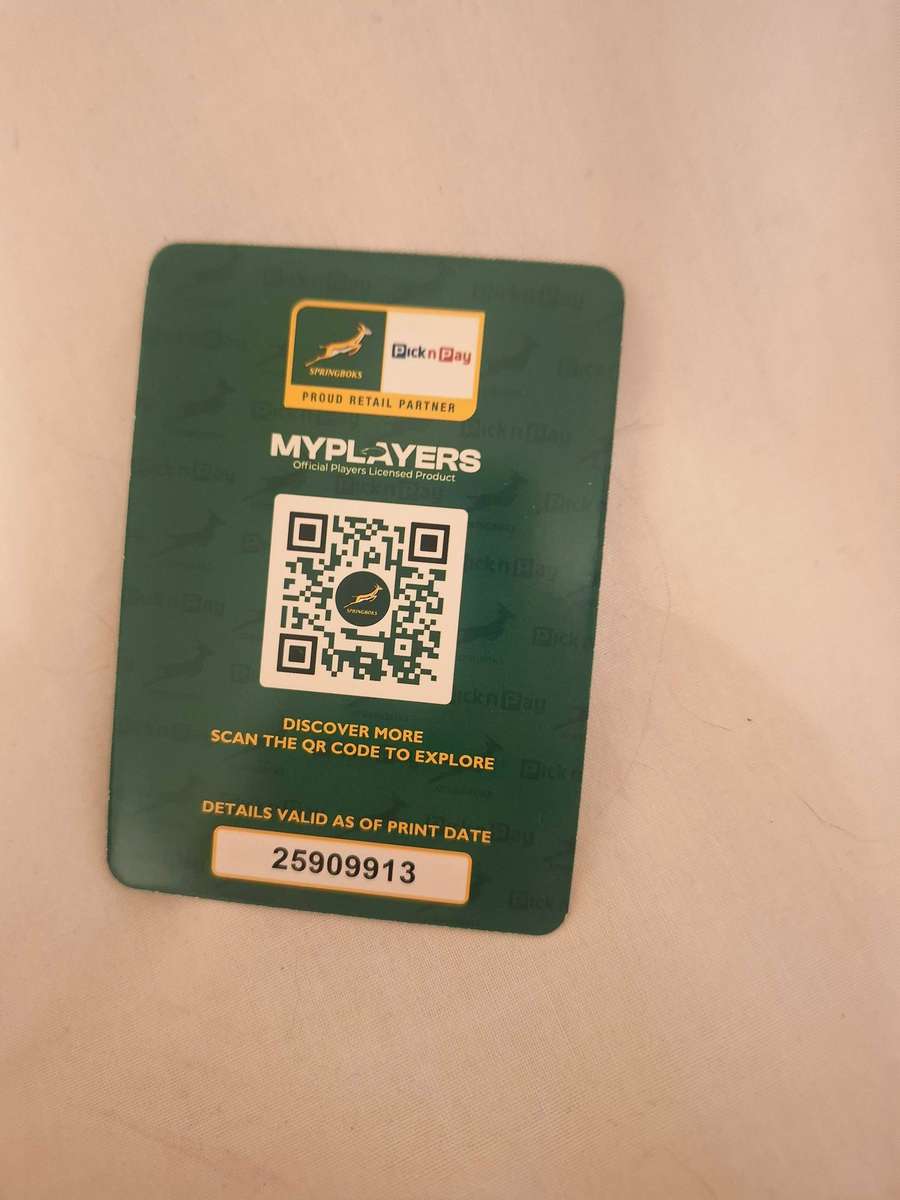 Collectabok springbok 2025 rugby player cards - Hendrikse