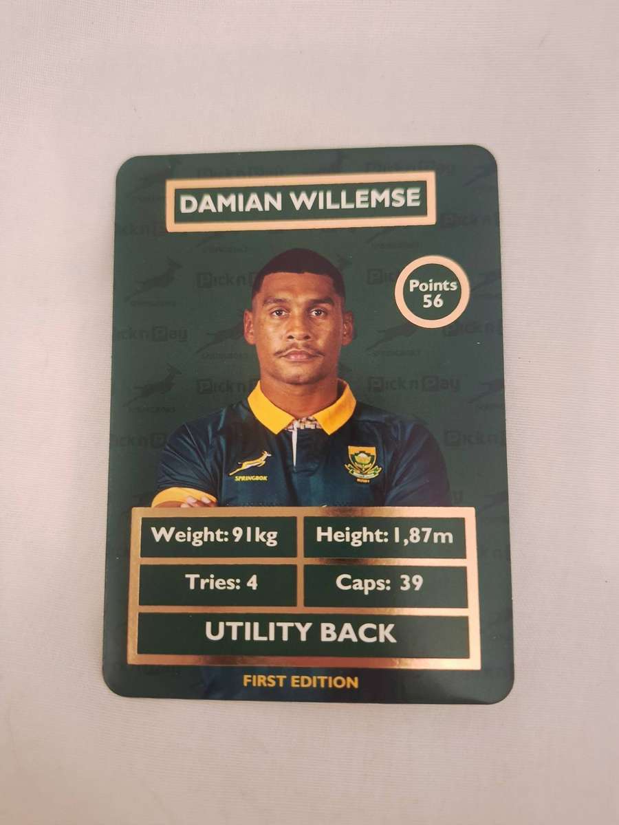 Collectabok springbok 2025 rugby player cards - Willemse