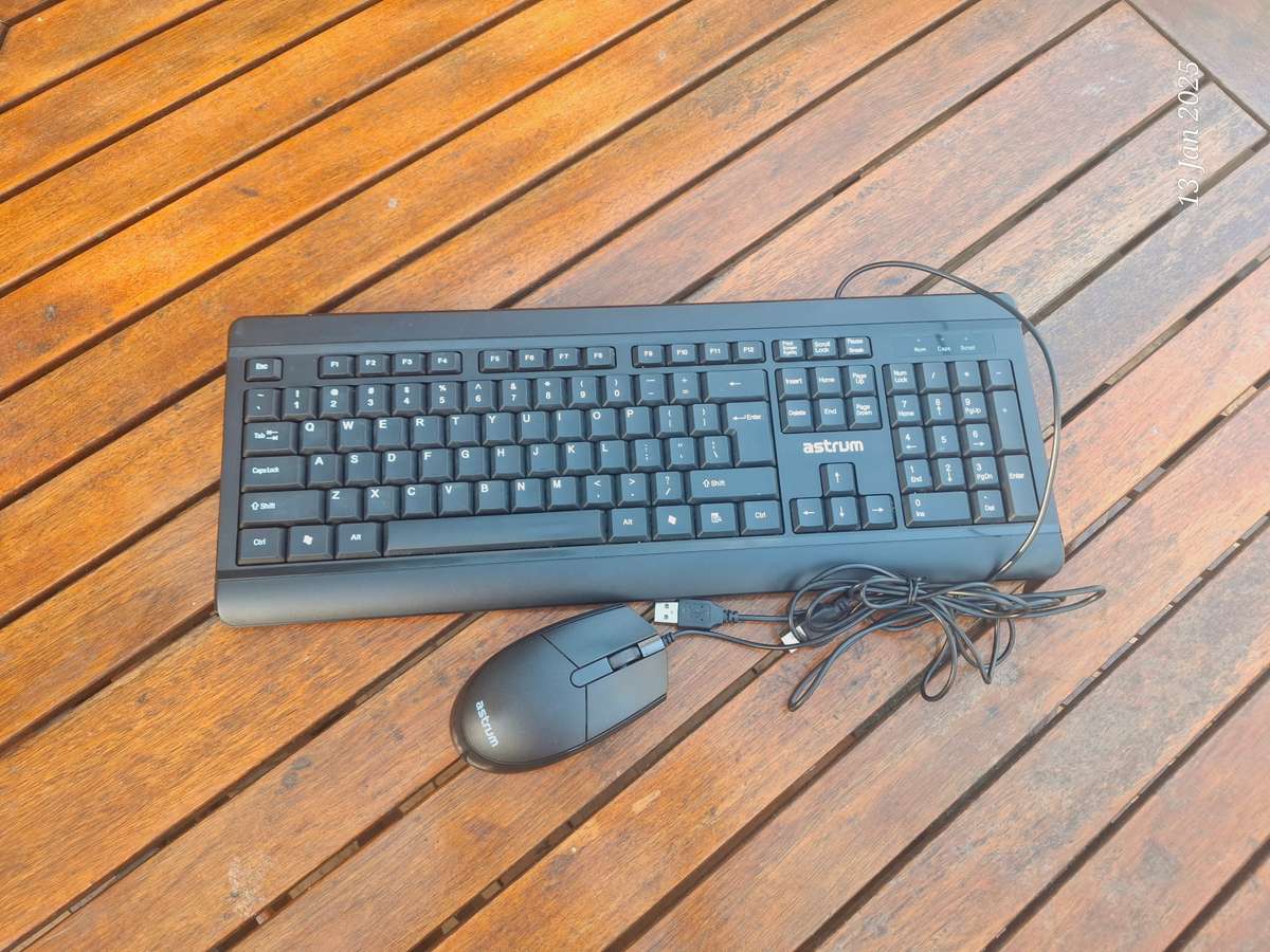 Wired keyboard and mouse combo