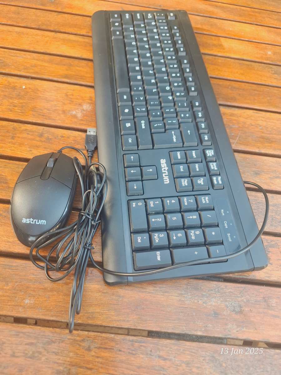 Wired keyboard and mouse combo