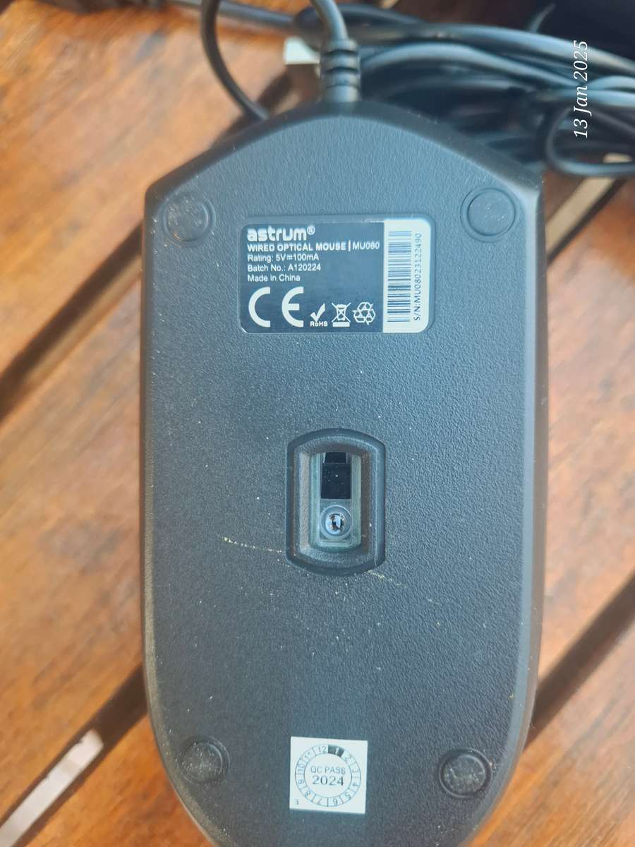 Wired keyboard and mouse combo