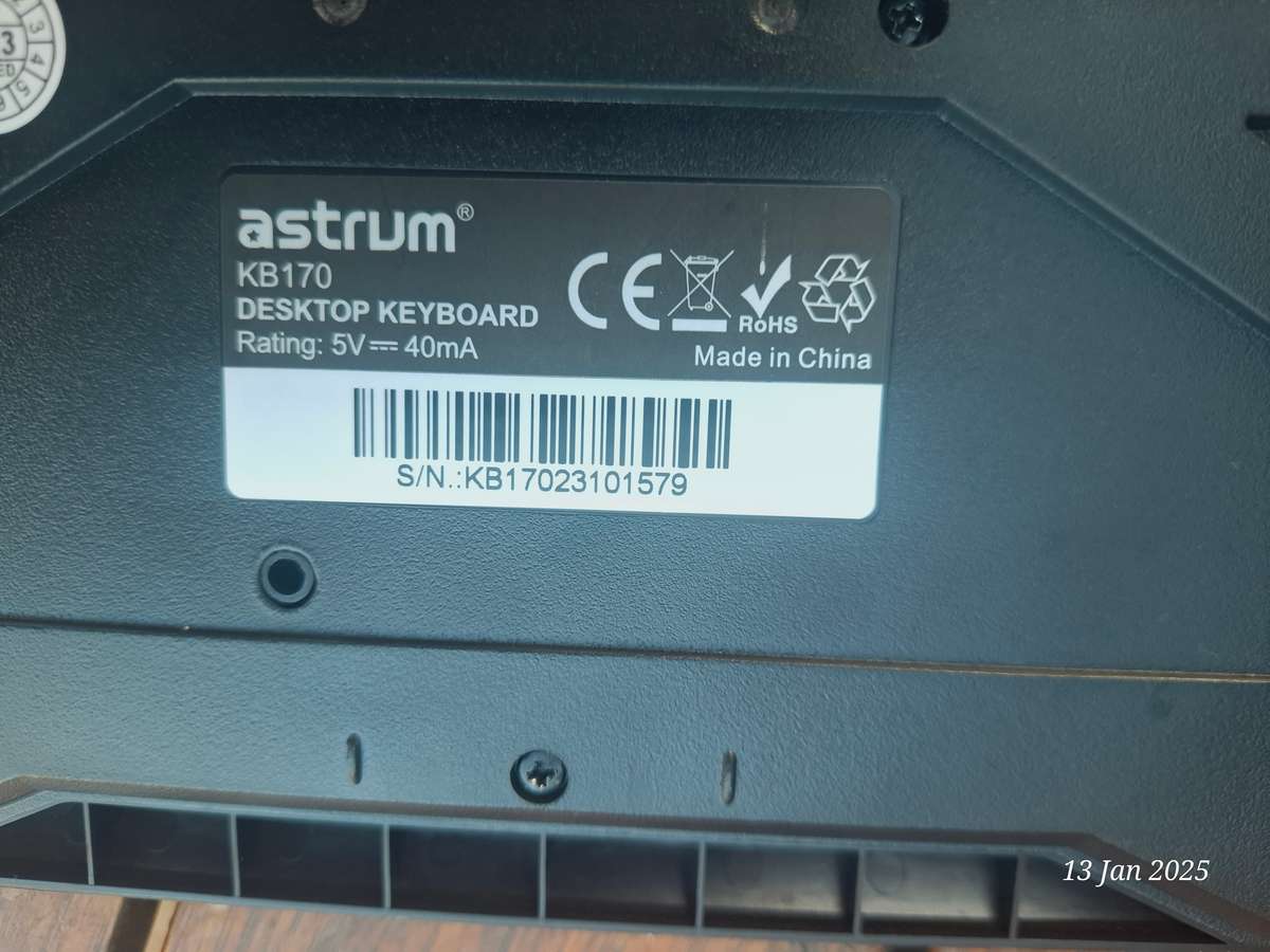 Wired keyboard and mouse combo