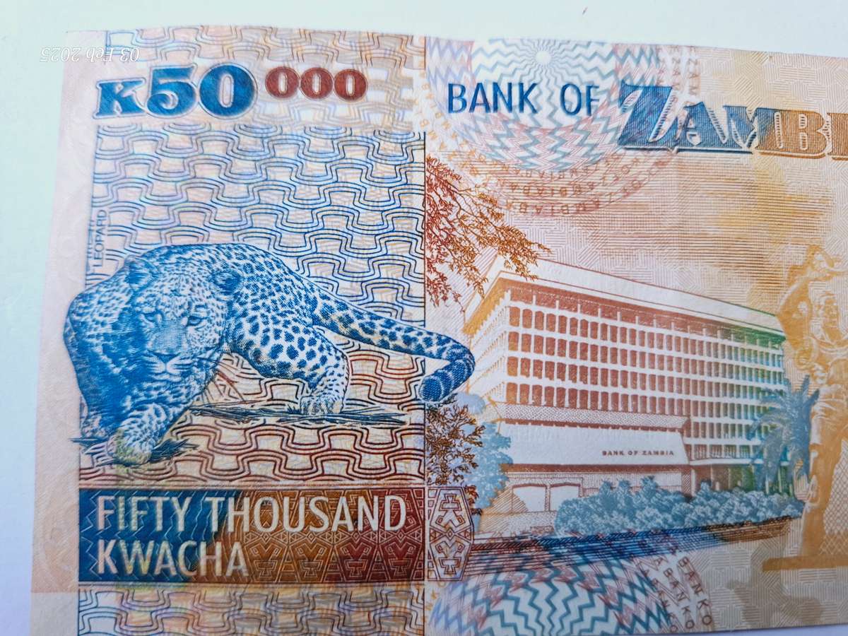 Bank of Zambia 50000 Kwacha bank note of 2008
