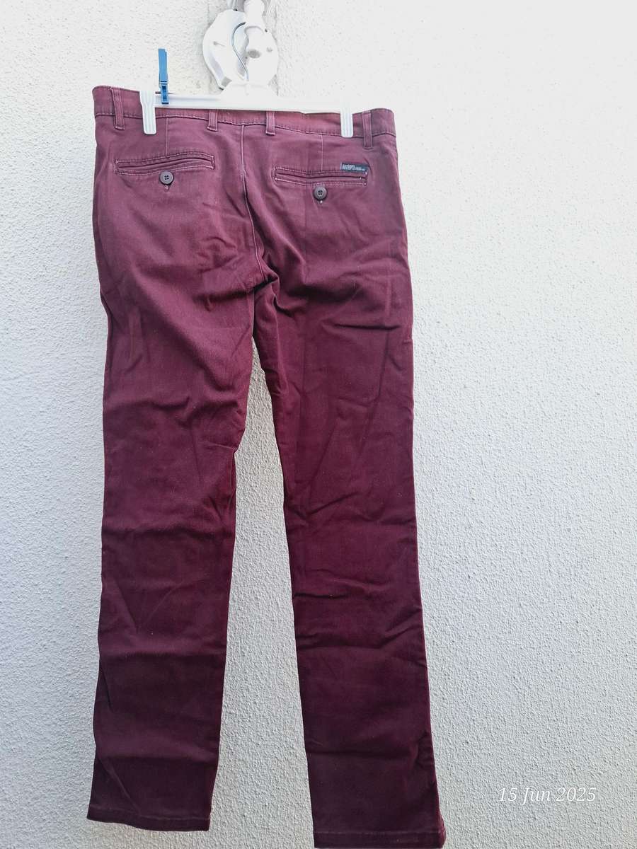 MRP Burgandy Chino Slim Stretch - 32