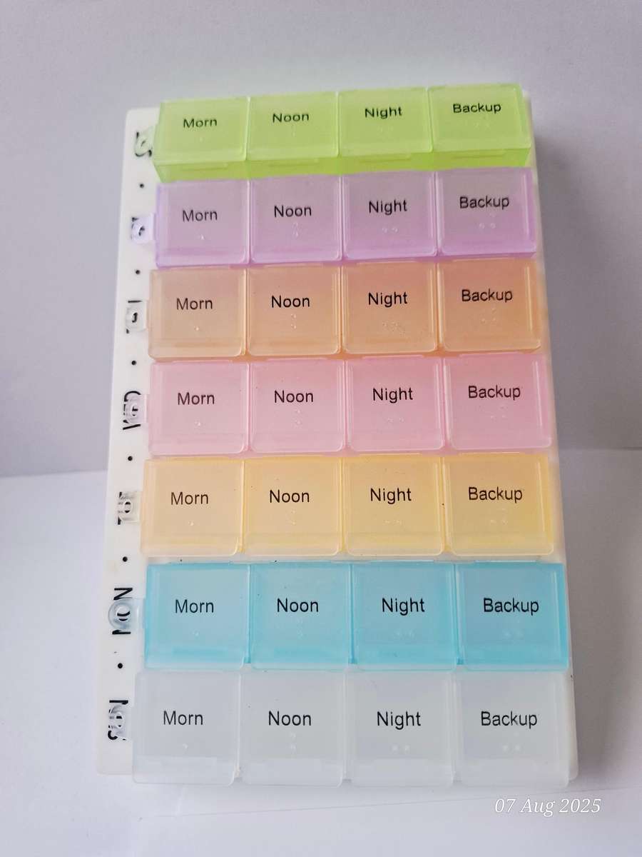 Pill organiser holder