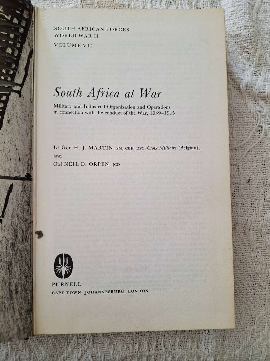 South Africa at War by HJ Martin & Neil Orpen