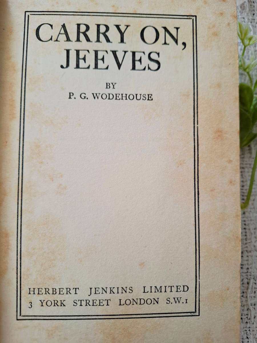 Carry on, Jeeves by P.G. Wodehouse