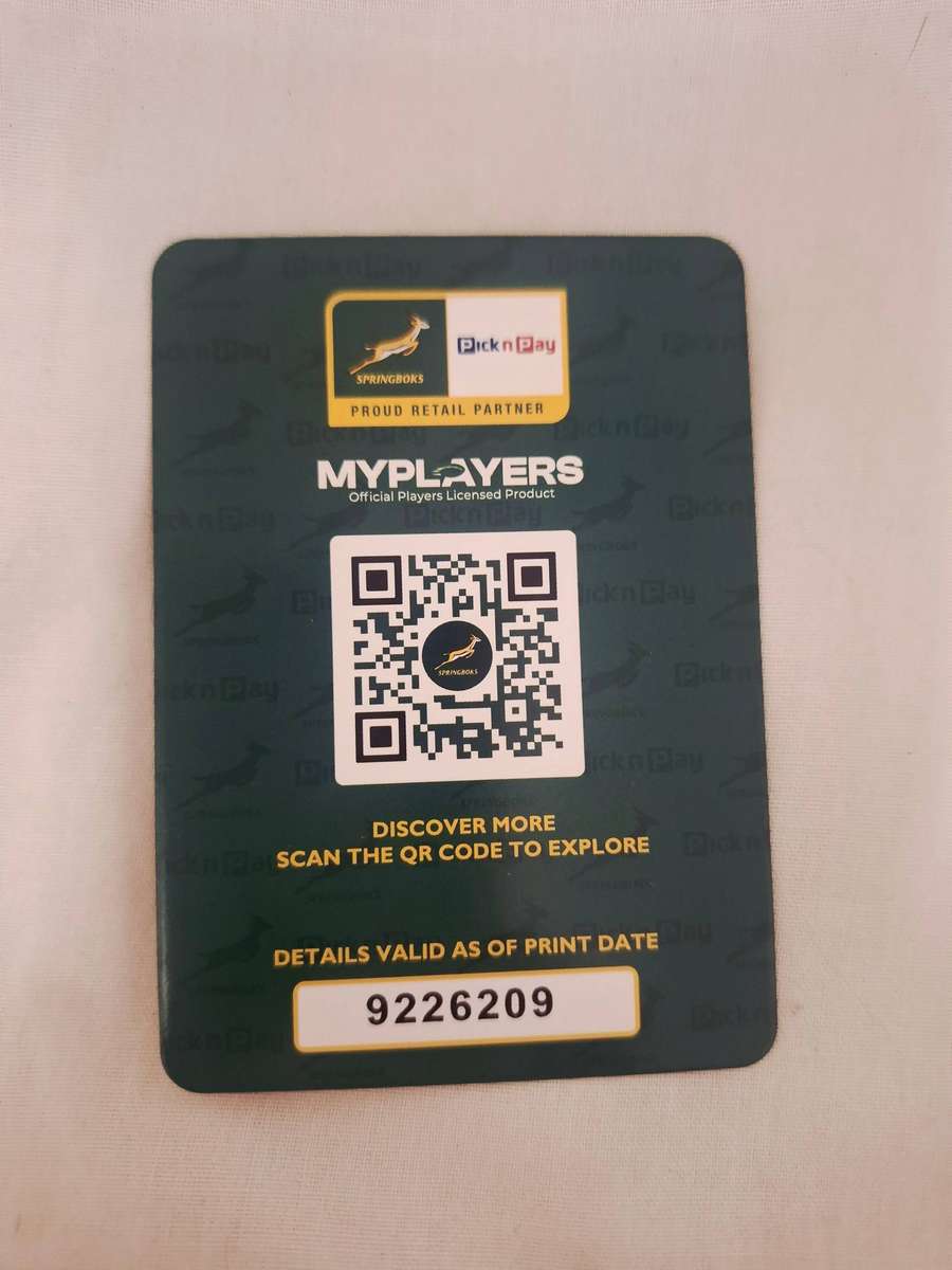 Collectabok springbok 2025 rugby player cards - Kolbe