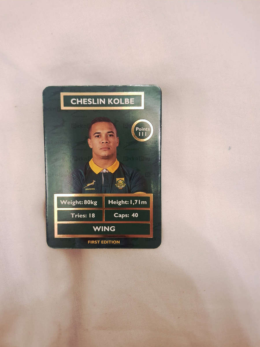 Collectabok springbok 2025 rugby player cards - Kolbe 1