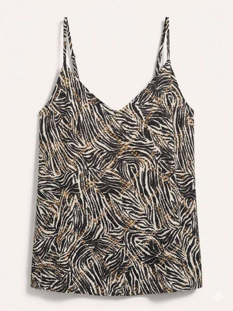 Zebra print thin strap top - 2XL