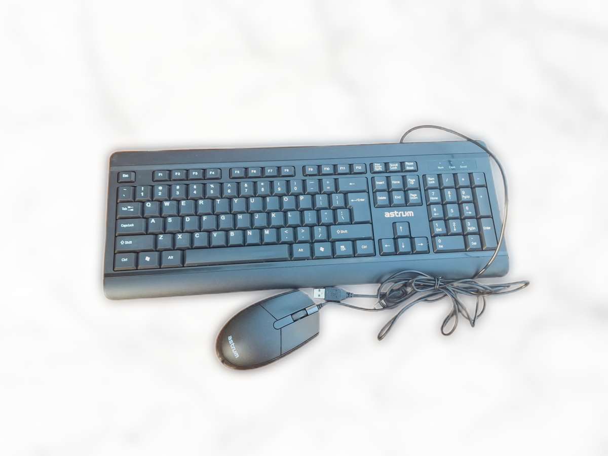 Wired keyboard and mouse combo