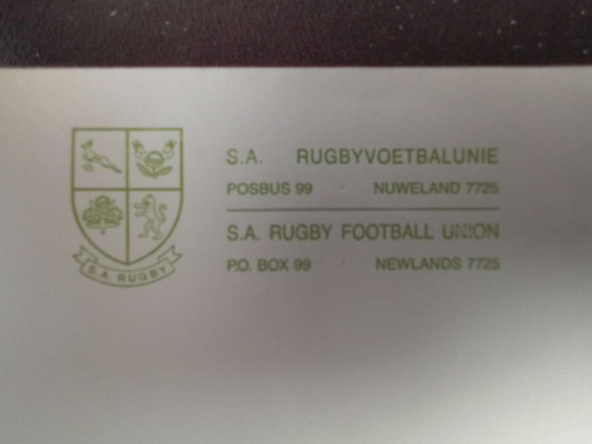 FDC Rugby SARU 1992 Stamp (AK-126B)
