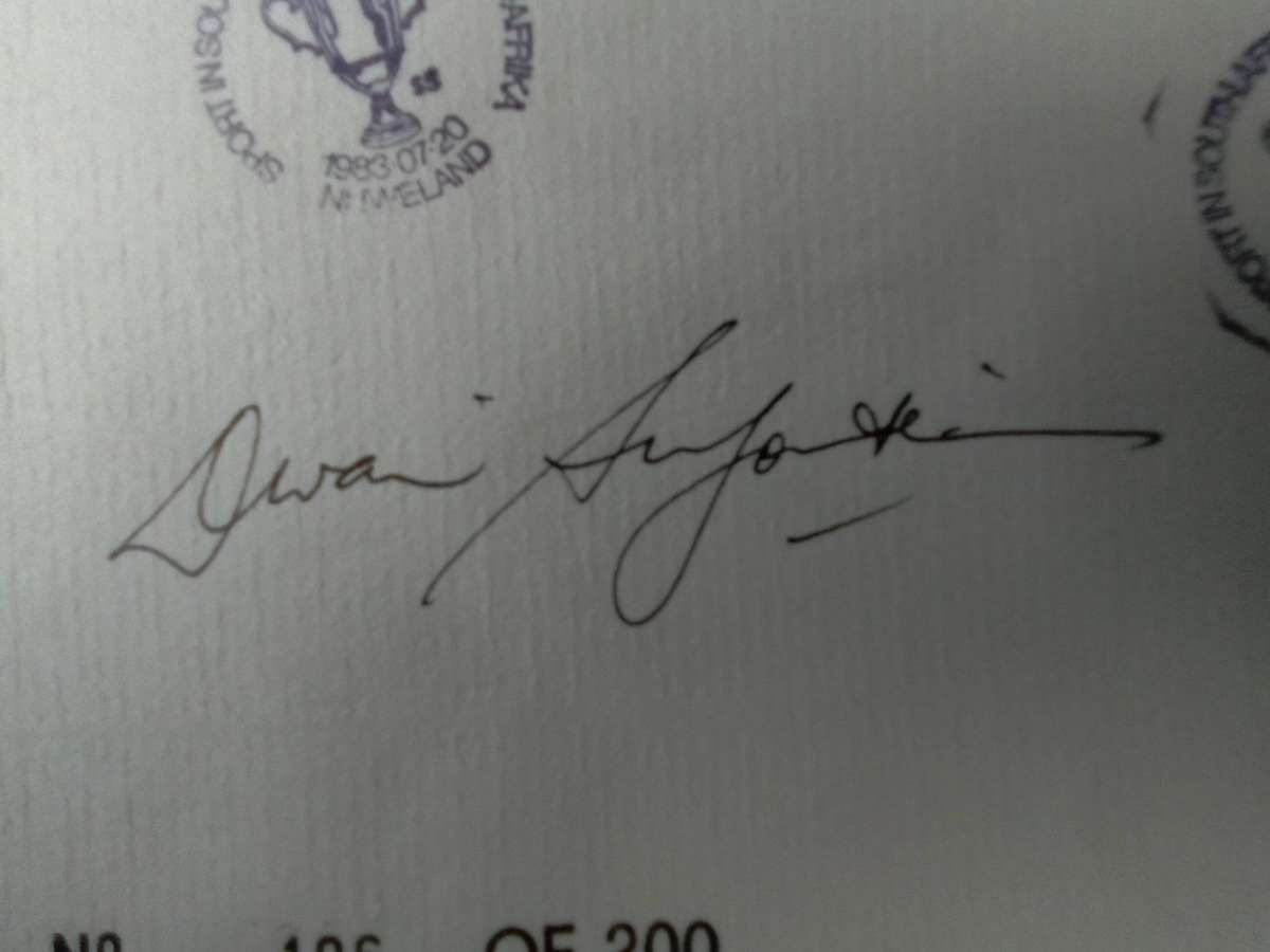 FDC Rugby WPRU Centenary (Divan Serfontein) (AK-141C)