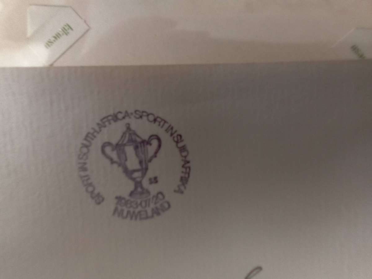 FDC Rugby WPRU Centenary (Divan Serfontein) (AK-141C)