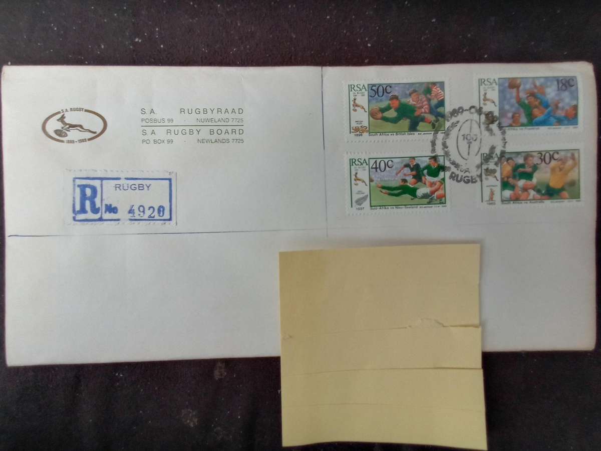 FDC Rugby SARU 1989 (AK-147D)