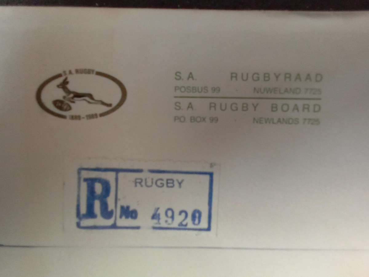 FDC Rugby SARU 1989 (AK-147D)