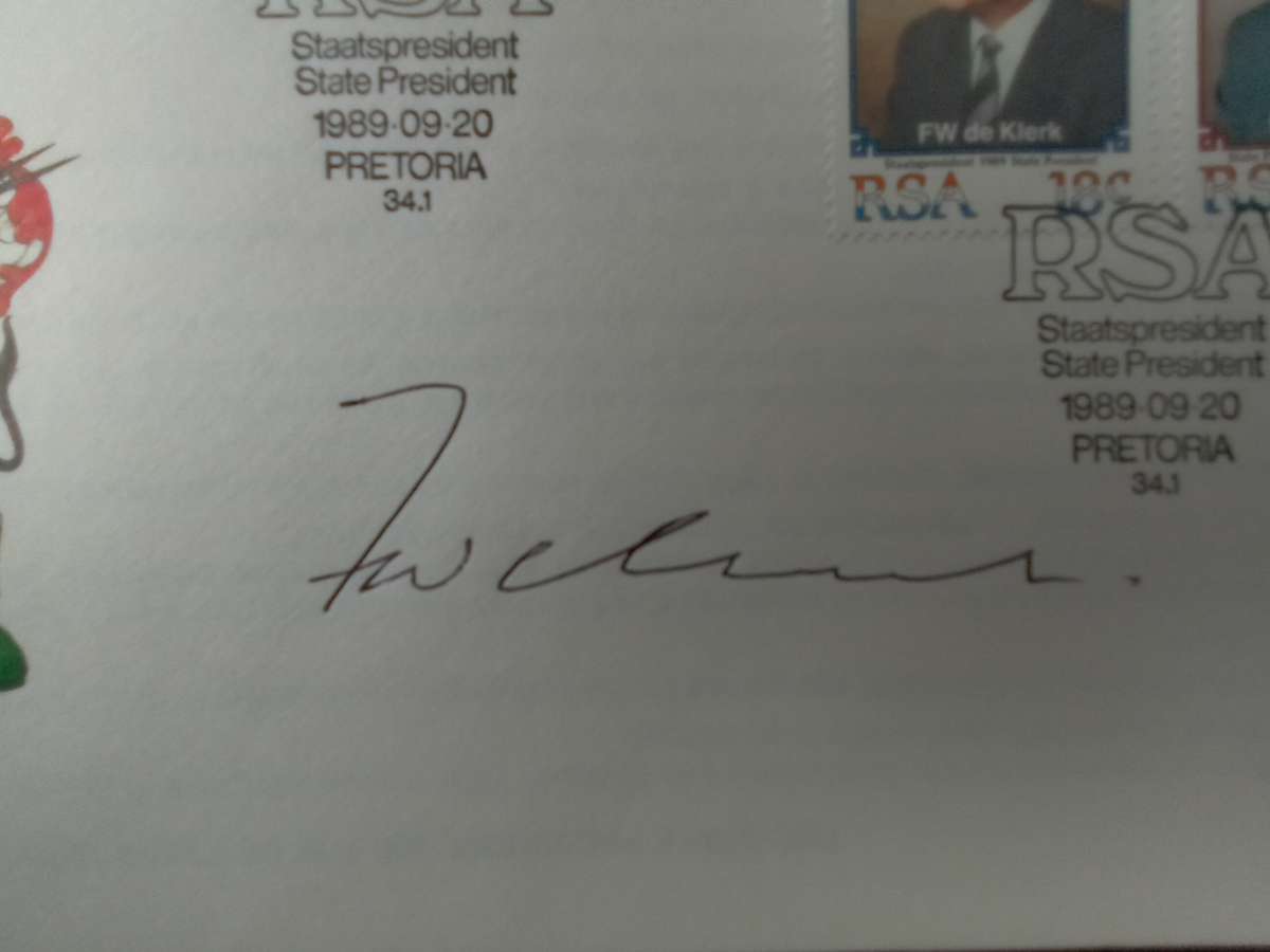 FDC Special Issue SA State President de Klerk (AK-163E)